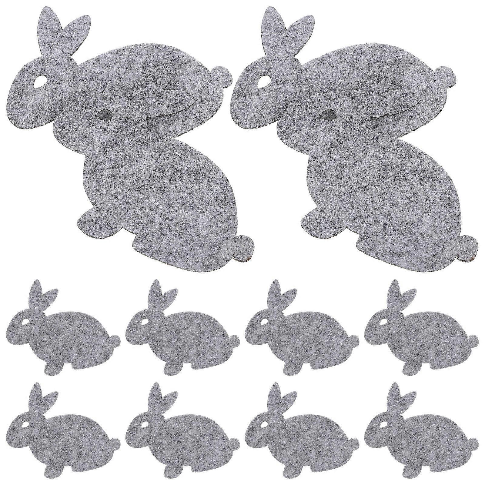 Easter Table Mat Grey Rabbit Design Placemat for Table 12Pcs Set