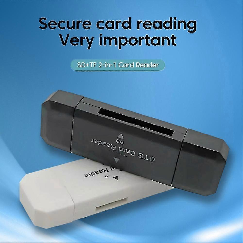 Card Reader 2 in 1 Type C SD TF Card Reader USB 2.0 Card Reader for PC QYSLV