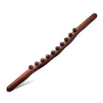 10 Beads Guasha Scraping Stick Wooden Massage Tools compatible with Neck and Back Pain Stomach Body Shaping Anticellulite Leg