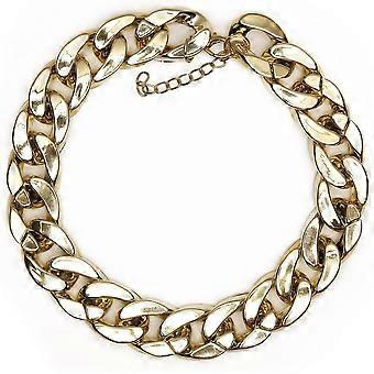 Dog Neck Chain, Cuban Link Dog Collar Pet Chain Collar Fashion Cool Plastic Pet Chain Necklace for Cat Dog (Golden)