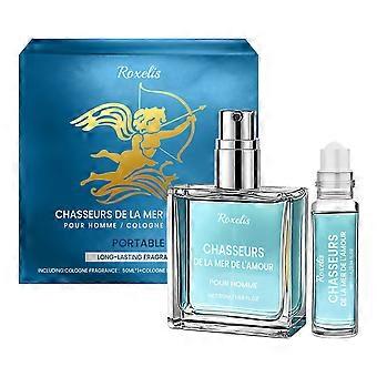 Roxelis Yihai Men's Gulong perfume Gift Box Fresh, Elegant, Keep Fragrance Everyday, Commuting, Convenient, Rolling Ball perfume