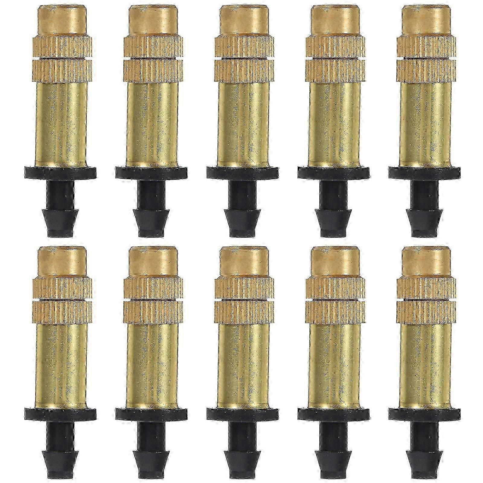 Misting Nozzle Copper Atomizing Nozzle for Water Misting Use 10Pcs