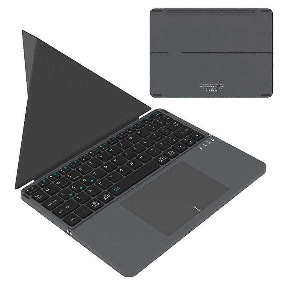 IBOX 11 Bluetooth-compatible Keyboard Foldable Leather Case Stand with Touchpad Wireless Keyboard for Tablet