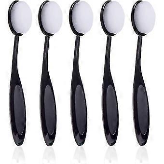 No. 4 Toothbrush Makeup Brush Foundation Makeup Brush Portable Flexible Makeup Brushblack5pcs