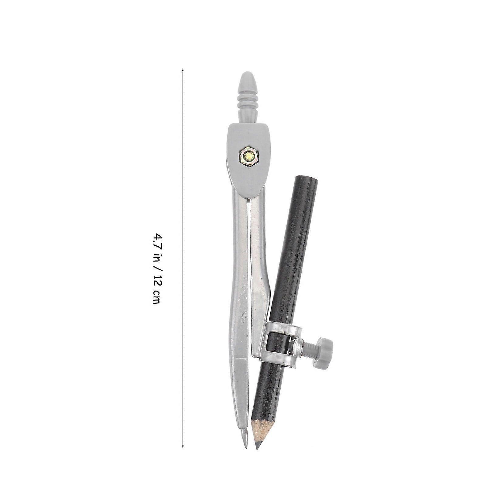 Metal Precision Compass with Pencil Holder for Math, Geometry, Drafting & Drawing