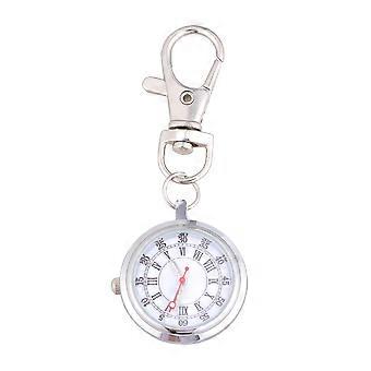 Quartz Pocket Watch with Large Number for Couples Silver Color