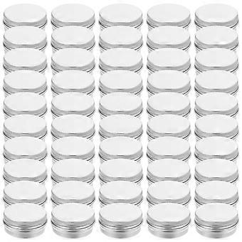 Silver Aluminum Box with Spiral Lid for Cream Storage 50Pcs