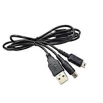 1pc/2pcs Portable Charging Wire USB Charging Cable Universal Power Cable for Console 47inch Data Transfer Cord Black