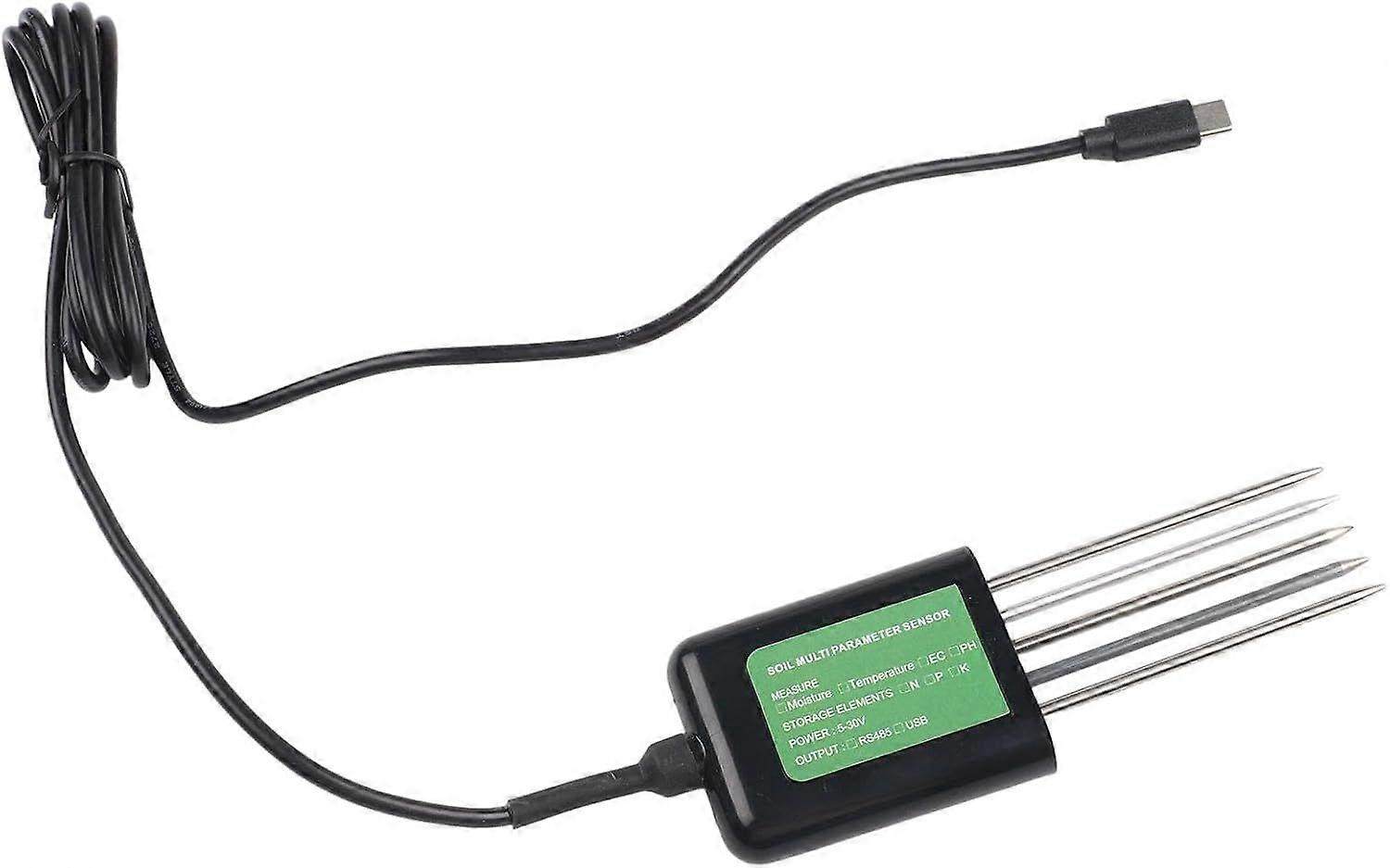 USB Soil Sensor 7-in-1, For Android, IP68 Waterproof pH NPK