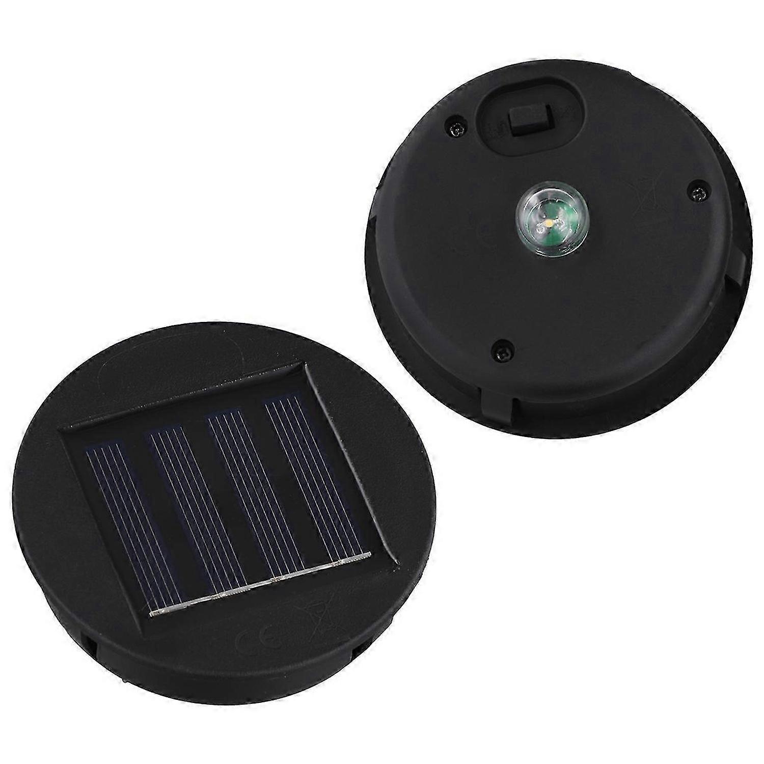2 Pack Solar Lights Replacement Top Solar Panel Lantern Lid Lights , Lantern Light Replacement , Gar
