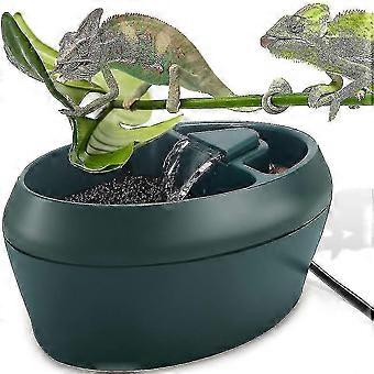 Reptilien-Chamäleon-Cantina mit Snacktrog, Trinkbrunnen mit Wassertropfer, kompatibel mit Amphibien und Insekten.
