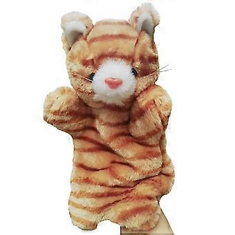 25cm Kitten Dier Handpop Pluche Speelgoed voor Kinderen Doen Spelen Verhalen vertellen Ouder-Kind Interactief Spel Pop Zacht Gevuld Speelgoed Accessoires