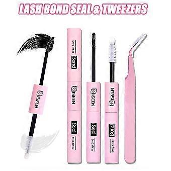 Eyelash Adhesive 10ml, suitable for lash clusters, super strong hold, long-lasting and non-irritating, suitable for DIY at home, Set B