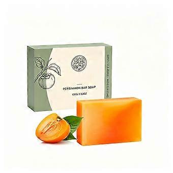 Sapone deodorante al cachi 100 g, sapone detergente per il corpo con estratto naturale di cachi, sapone solido purificante per la cura quotidiana del corpo sotto la doccia, adatto a tutti i tipi di pelle.