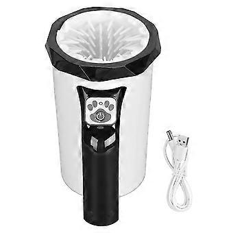 Automatic Dog Paw Cleaner Powerful Rechargeable Dog Paw Washer Cup Hands Multifunction Silicone Black and White