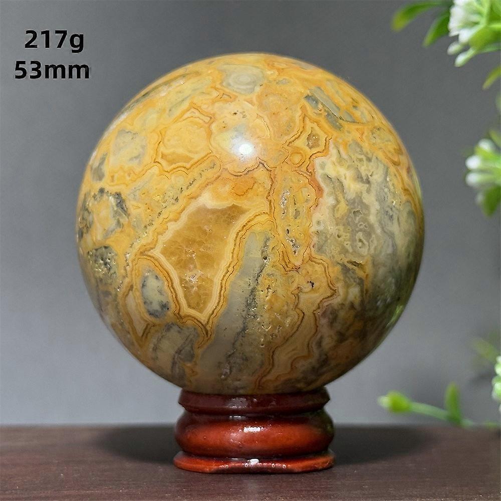 Natural Crazy Agate Gemstone Ball with Base