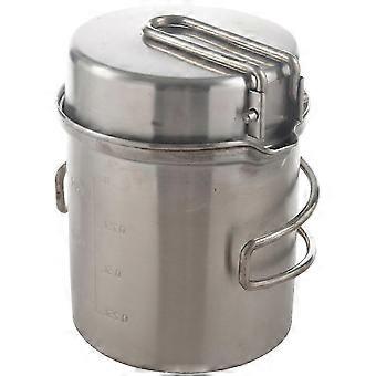 Portable Camping Stove Cooking Pot Outdoor Backpack Fishing Hiking Stainless Steel Pot