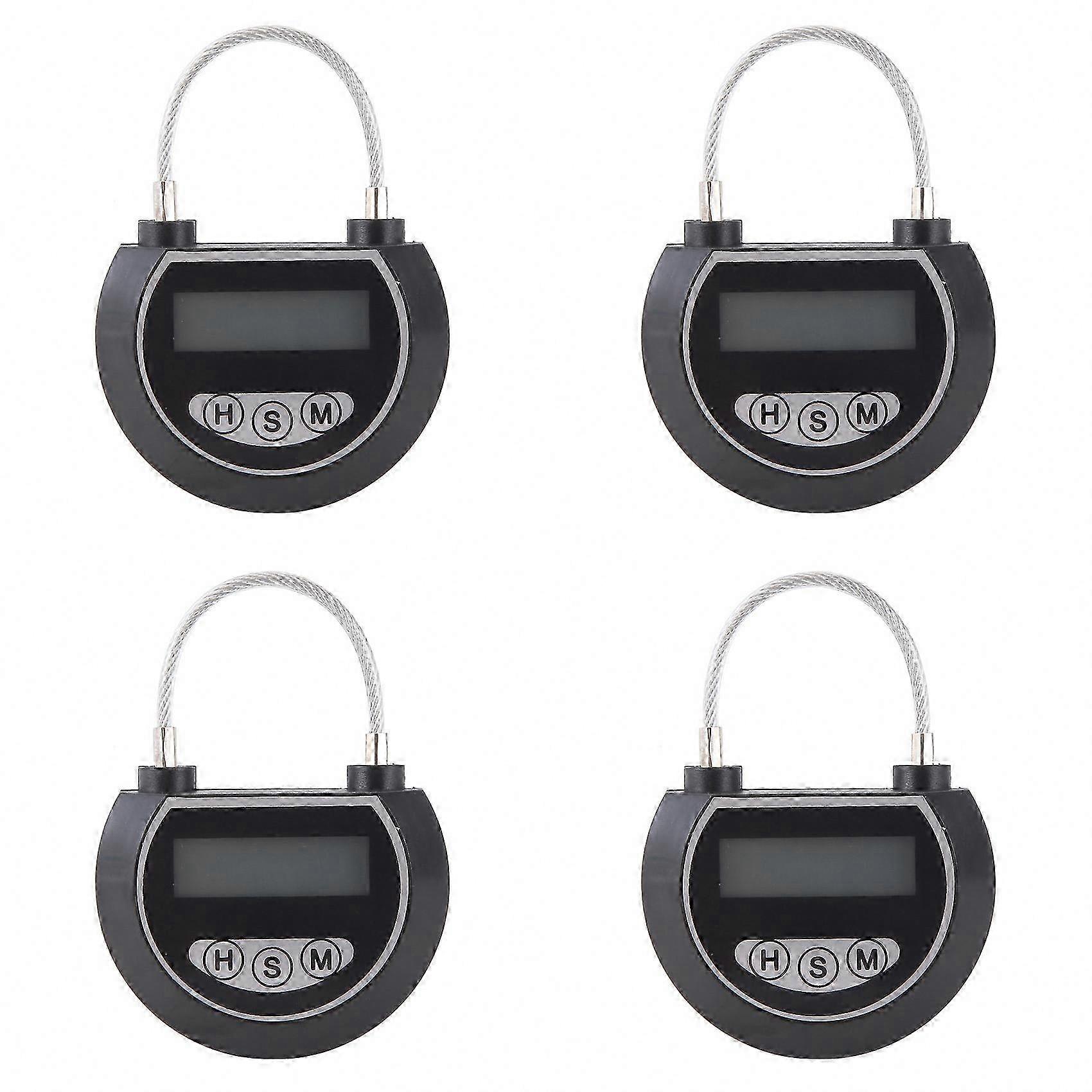 Timed Access Control Container | Electronic Time Lock Bin with Multi-Function Storage, 4-Pack for Toys