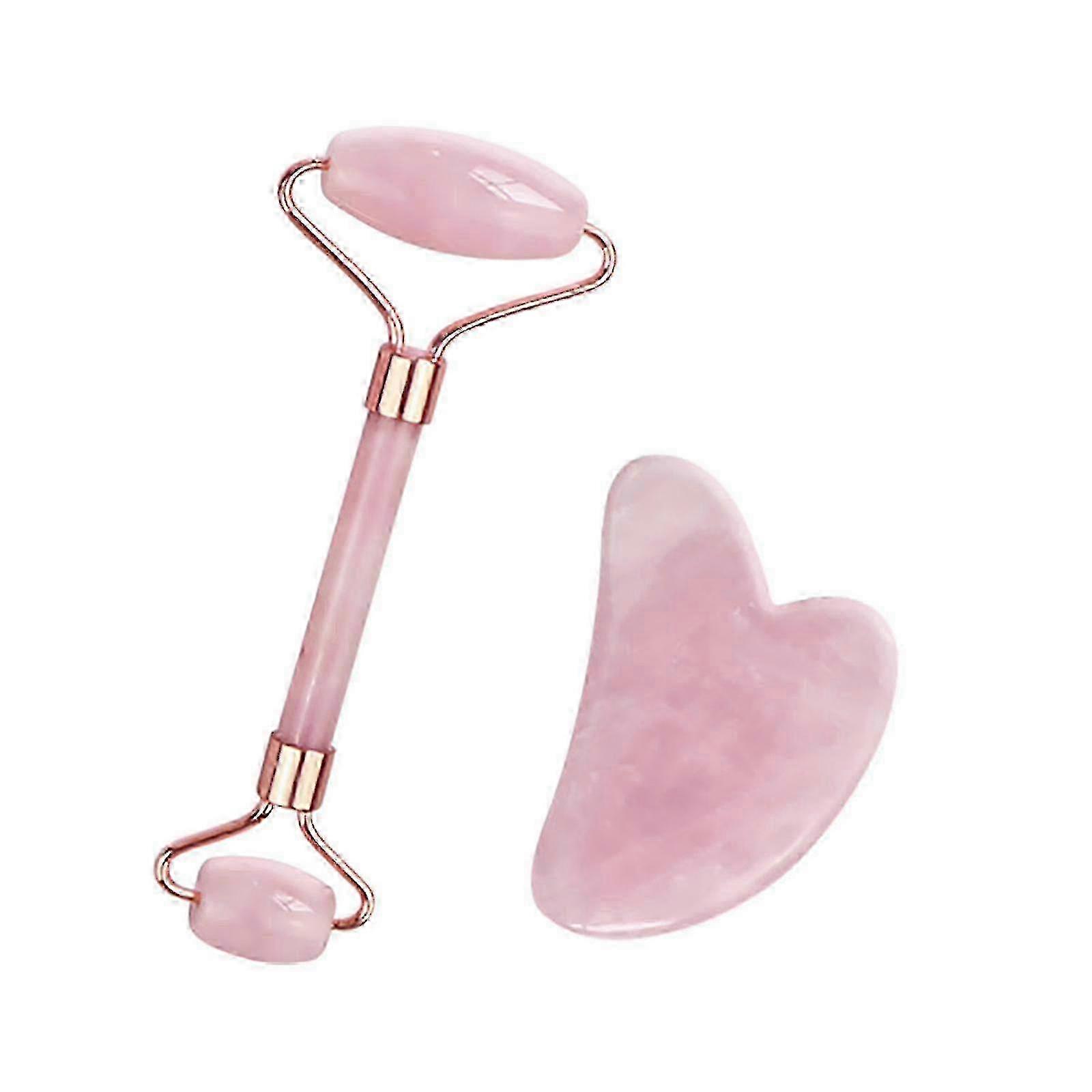 Cooling Jade Roller With Gua Sha Stone Set