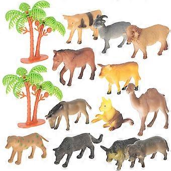 Plastic Animals Farm Animal Toys Set for Kids Use 12Pcs Figurines
