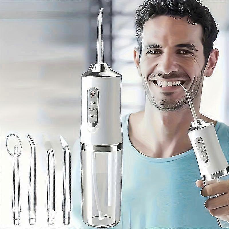 USB Rechargeable Water Flosser 360 Nozzle Precision Pressure Replaceable Tips