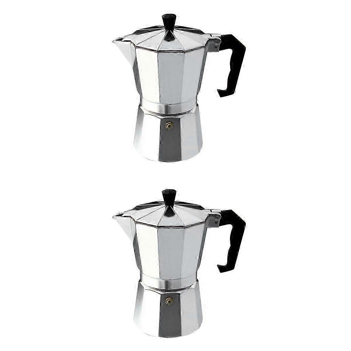 2pcs Aluminum Moka Coffee Maker Set