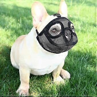 verstellbarer Maulkorb aus Mesh für Hunde mit kurzer Schnauze, atmungsaktive Anti-Biss-Lösung für kleine Rassen