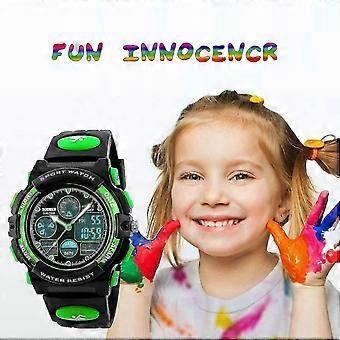 Montre de sport numérique pour enfants, étanche, pour garçons et filles, idéale pour les activités de plein air, en silicone, à quartz analogique et décontractée.