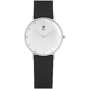 Faber tid kvarts analog kvinne klokke med F407SL cowskin armbånd