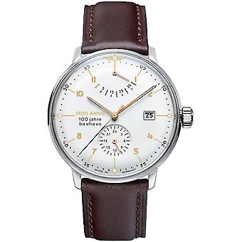 Iron Annie 100 Jahre Bauhaus Watch for Japanese Automatic Analog Man with Cowskin Bracelet 5060-4