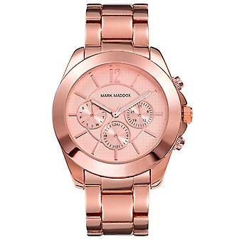 Multi bracelet sat mark maddox Watch for Women Analog Quartz with stainless steel bracelet plated in gold MM3005-95