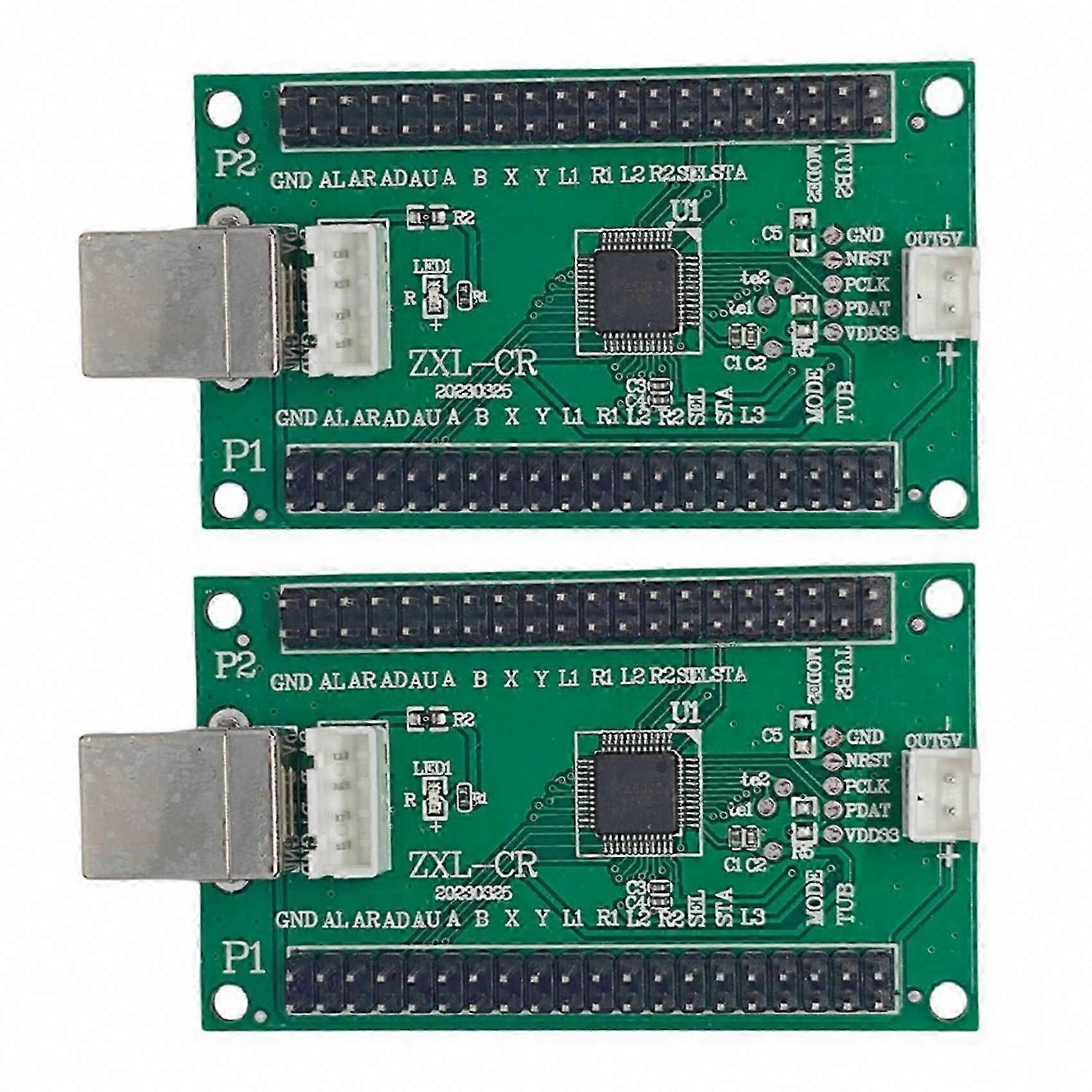 2X ZXL-CR Zero Delay USB Encoder Board for PC PS3 Arcade Game Controller Joystick with Button Stick Cable