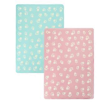 Durable Pet Food Mat Dog Cat Placemat Anti-Slip Feature 2Pcs