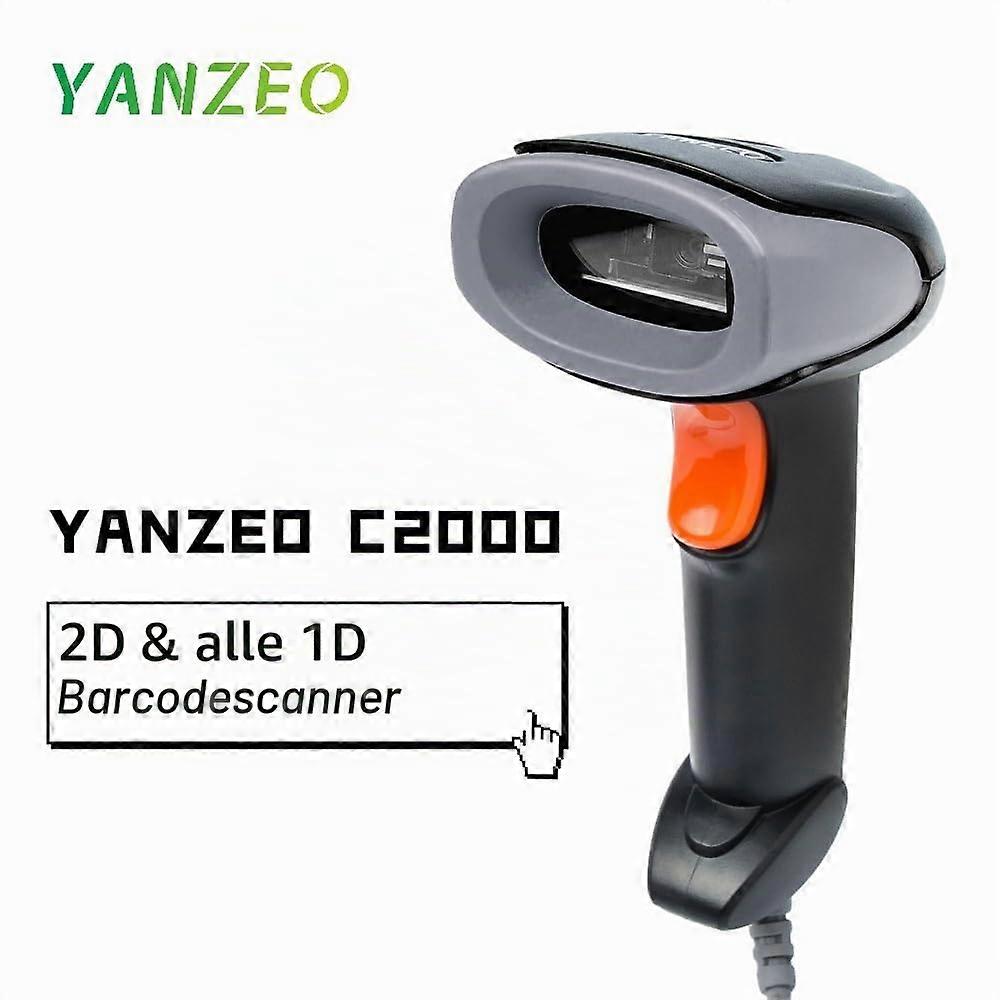 2D Barcodescanner Handheld QR-Codelezer met USB-kabel, Compatibel met Windows/Mac