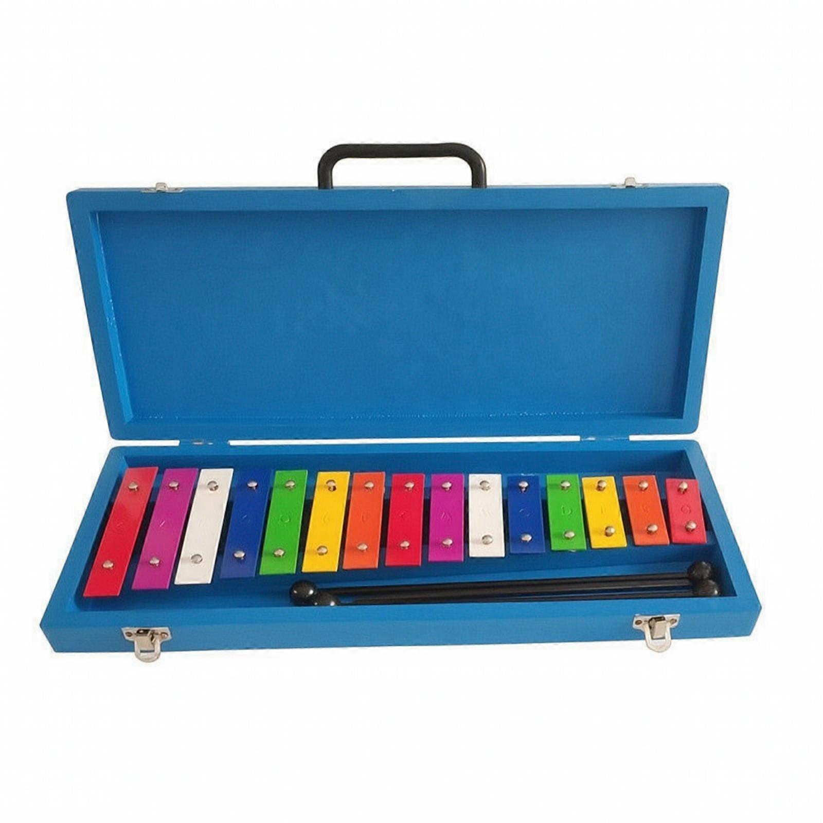 Glockenspiel with Mallets Compact Xylophone Clear for Beginners, Students