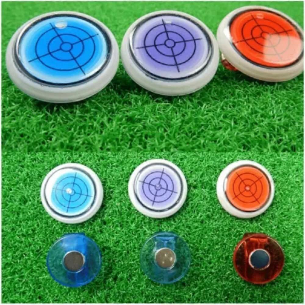 1/2pcs Relativelk Golf Ball Marker Round Cap Clip Mark with Level Function,Bubble Level