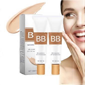 Tinted Moisturizer SPF 30 with Broad Spectrum Protection, Hydrating BB Cream for Natural Matte Finish (2pcs)