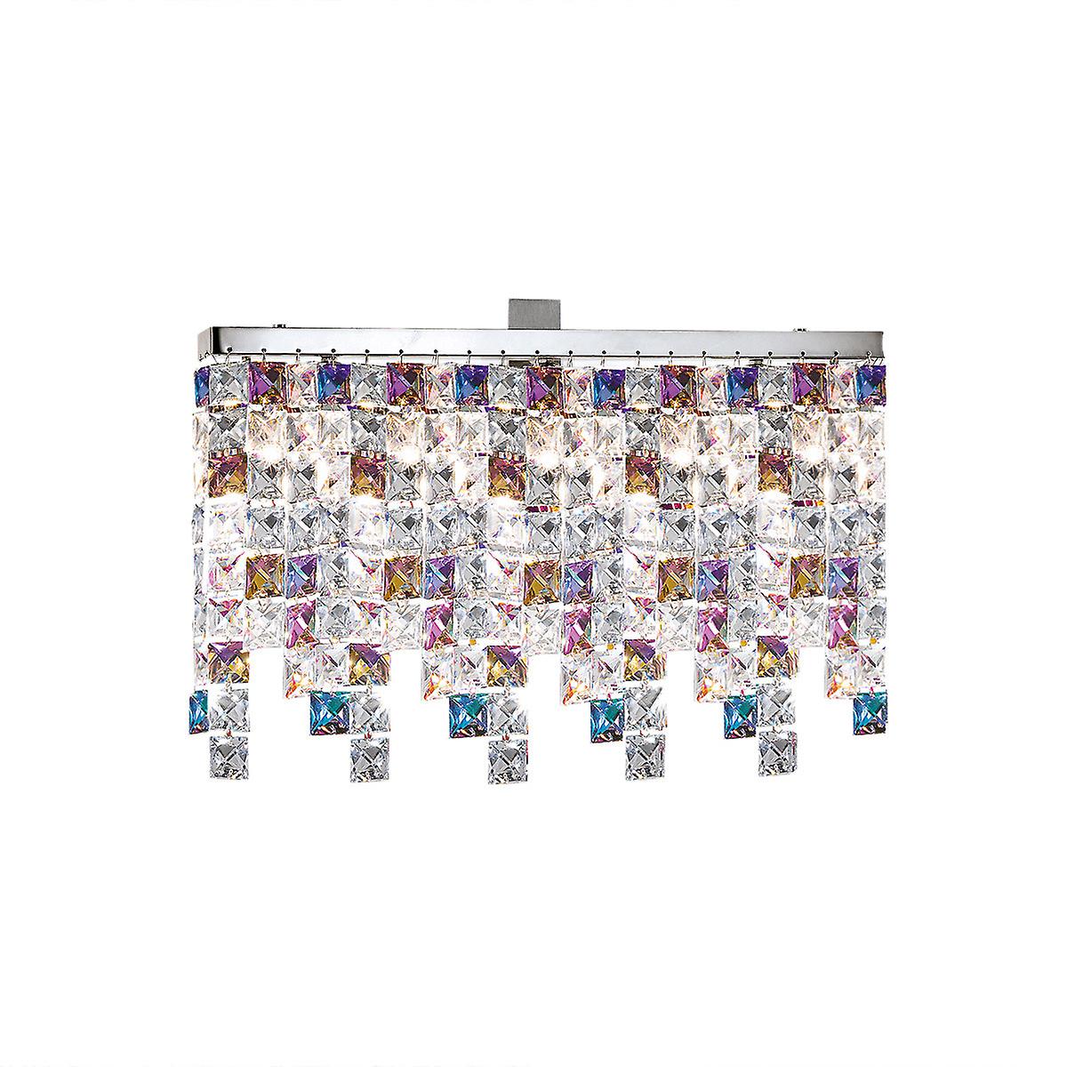 Prisma Crystal Ceiling Light 3 Light Chrome