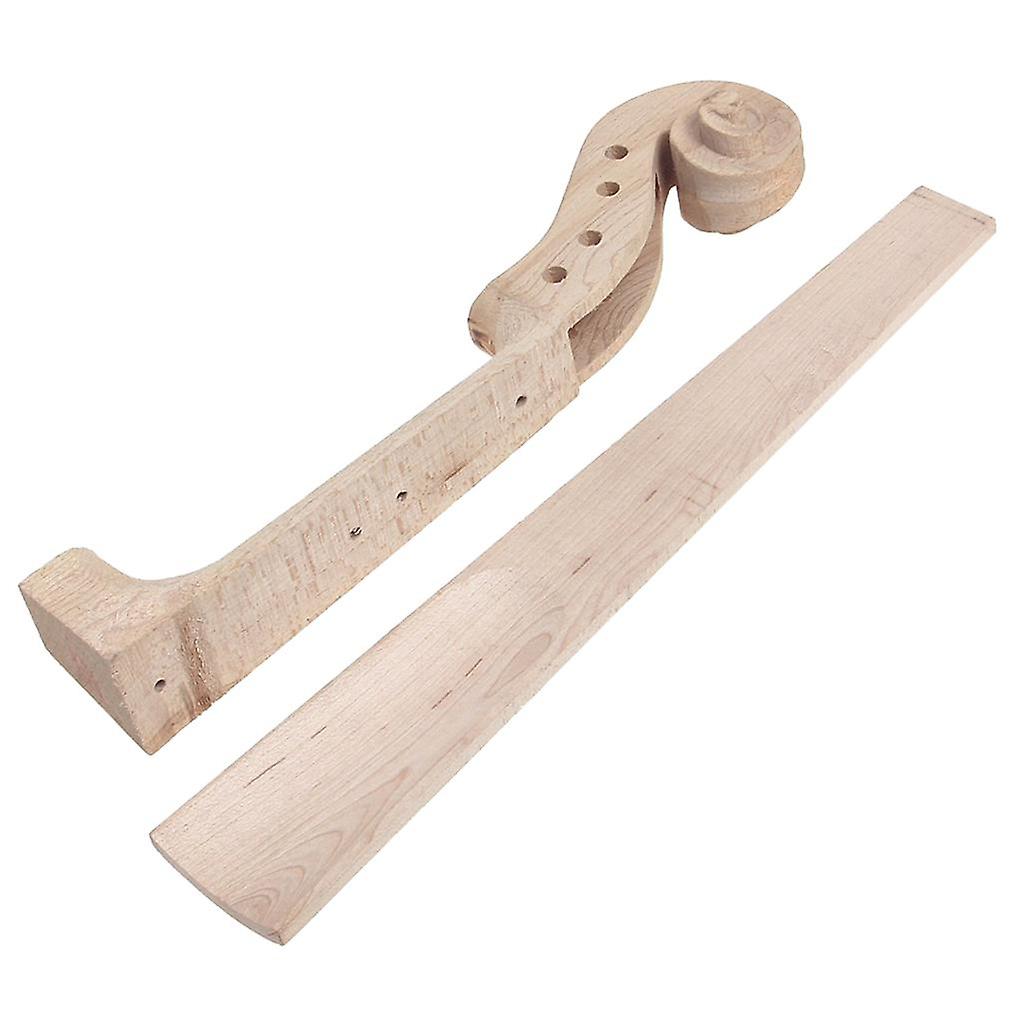 Maple Wood Violin Neck with Fingerboard for 4/4 Full Size Violin DIY Parts