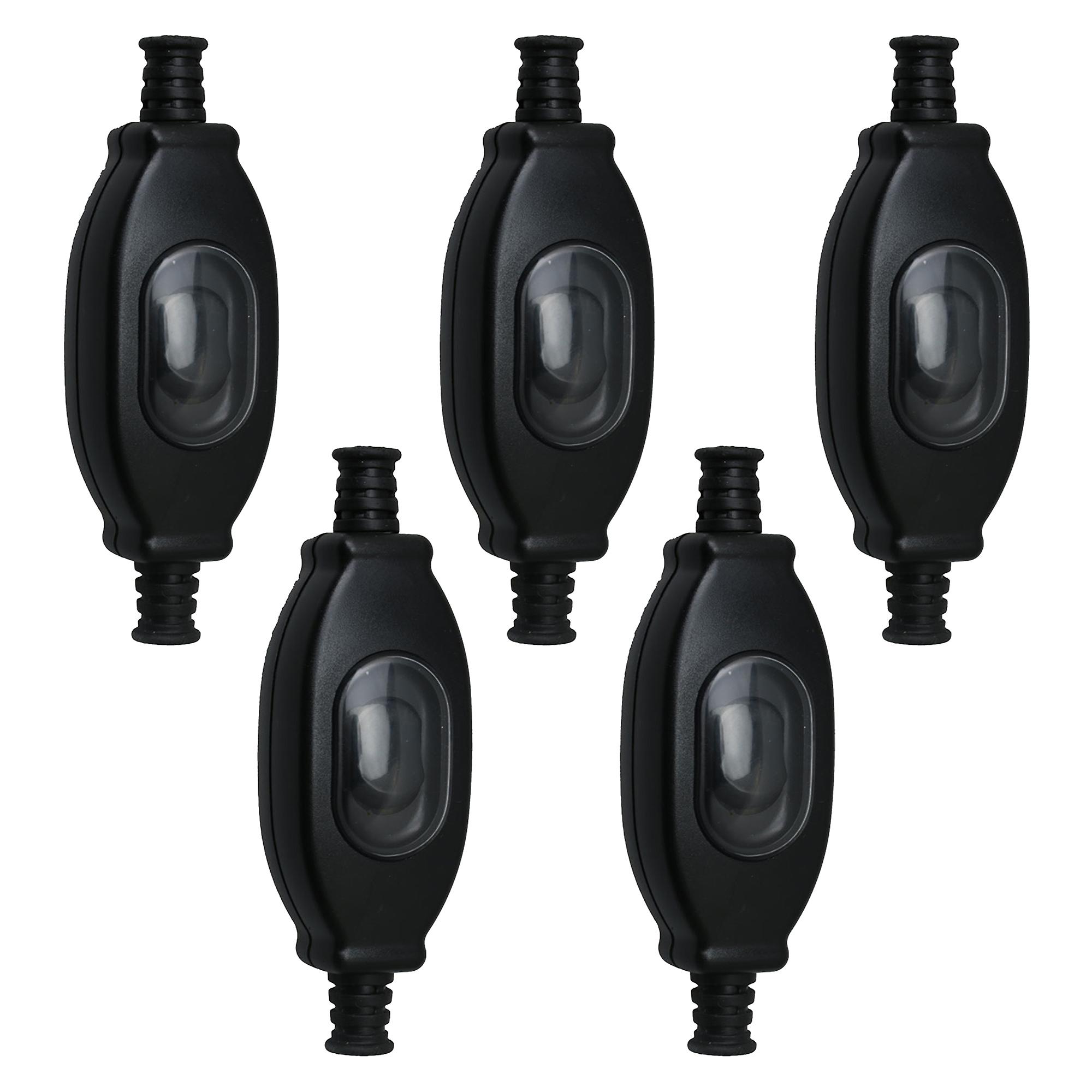 5Pcs In Line Switch Cord IP65 AC250V 3A for Electric Cable Wire Connect