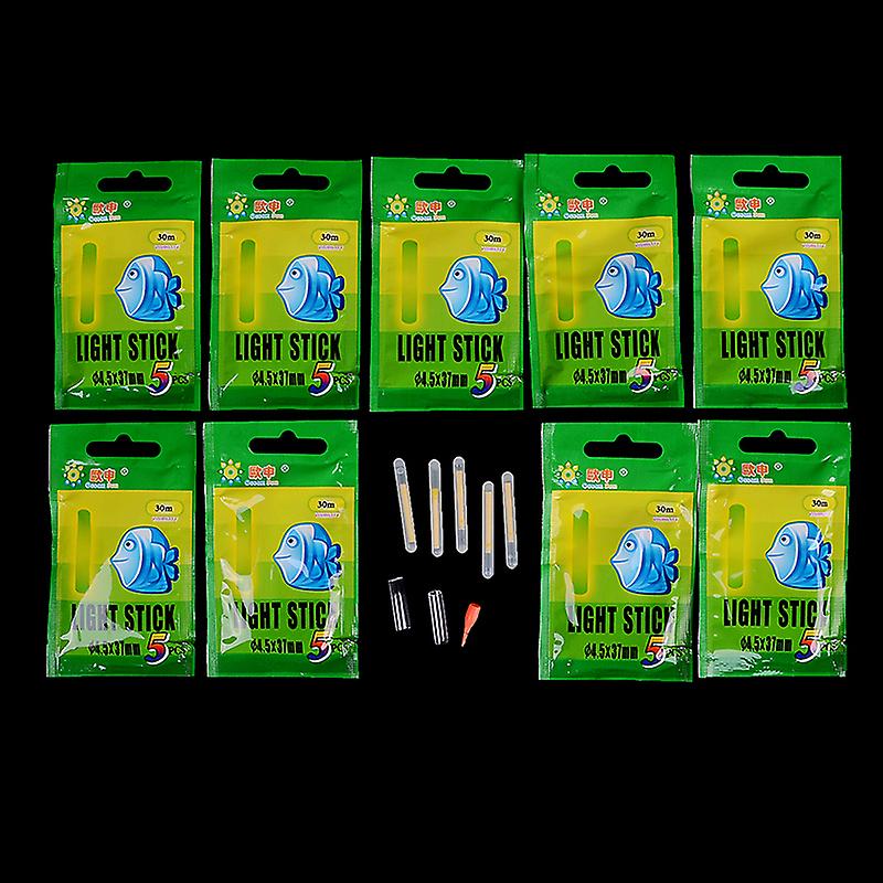 50pcs Fishing Float Fluorescent Light Stick Luminous Night Float Bobber Healthy