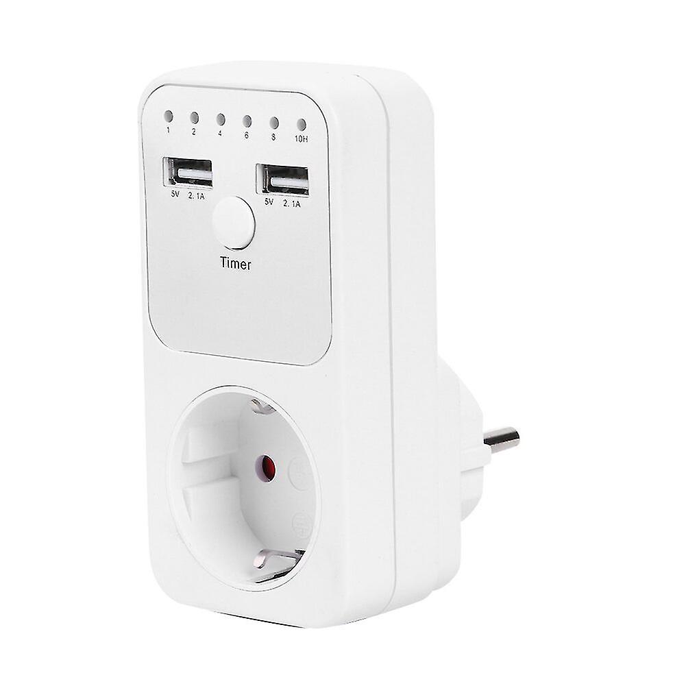 Ac160-260v Smart Power Socket Eu Plug Dual Usb Ports Timing Socket Outlet Switch Save More Energy And More Convenient