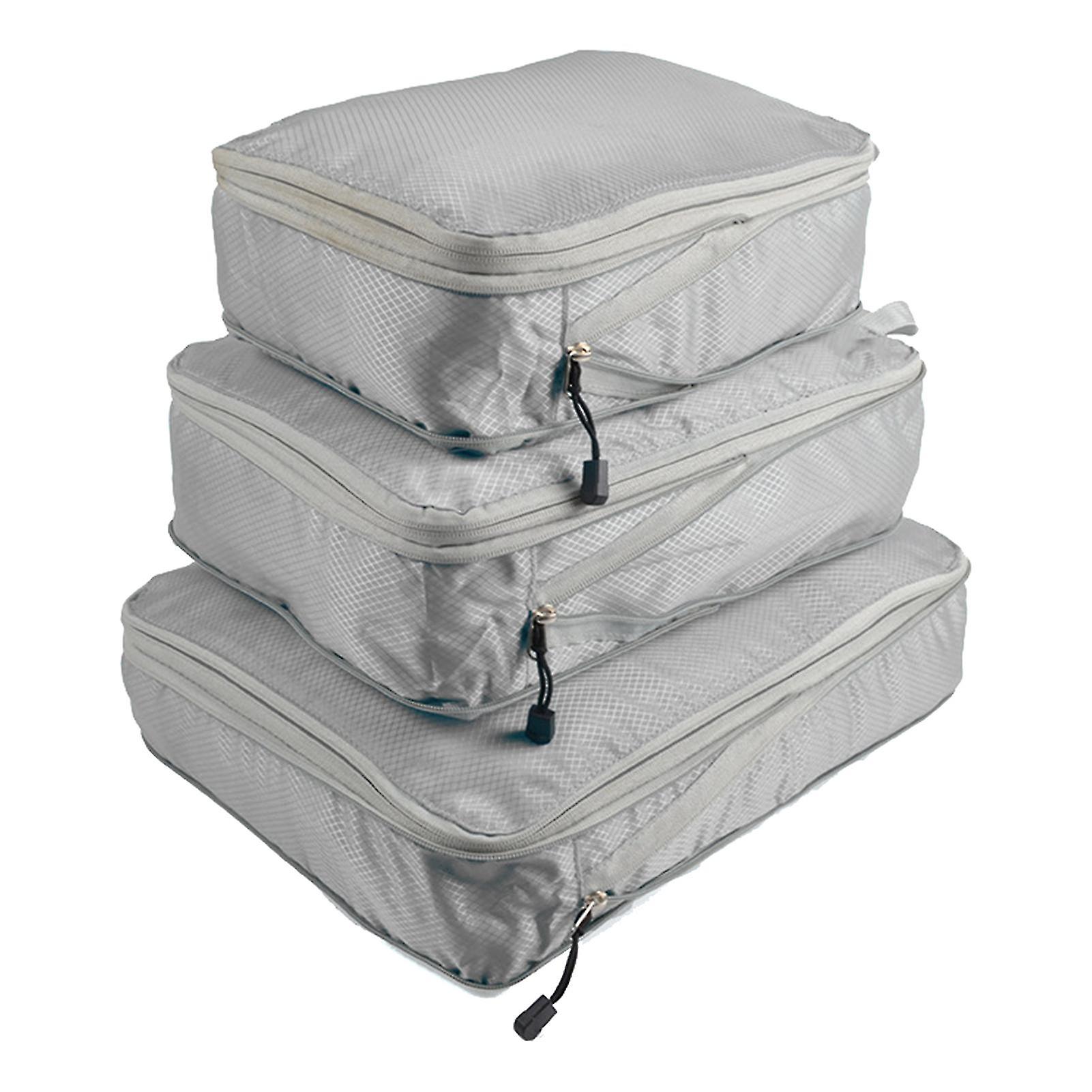 3pcs/set For Suitcase Waterproof Top Handle With Compression Travel Packing Cube
