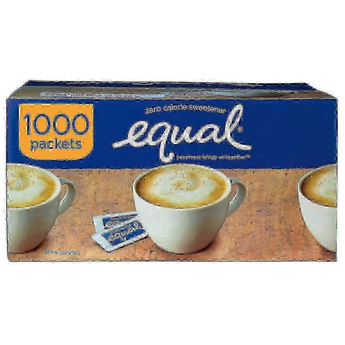 Equal Zero Calorie Sweetener Packets, 1000 Ea