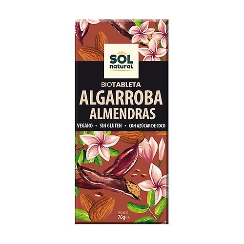 Vegan carob chocolate with organic almonds 70 g