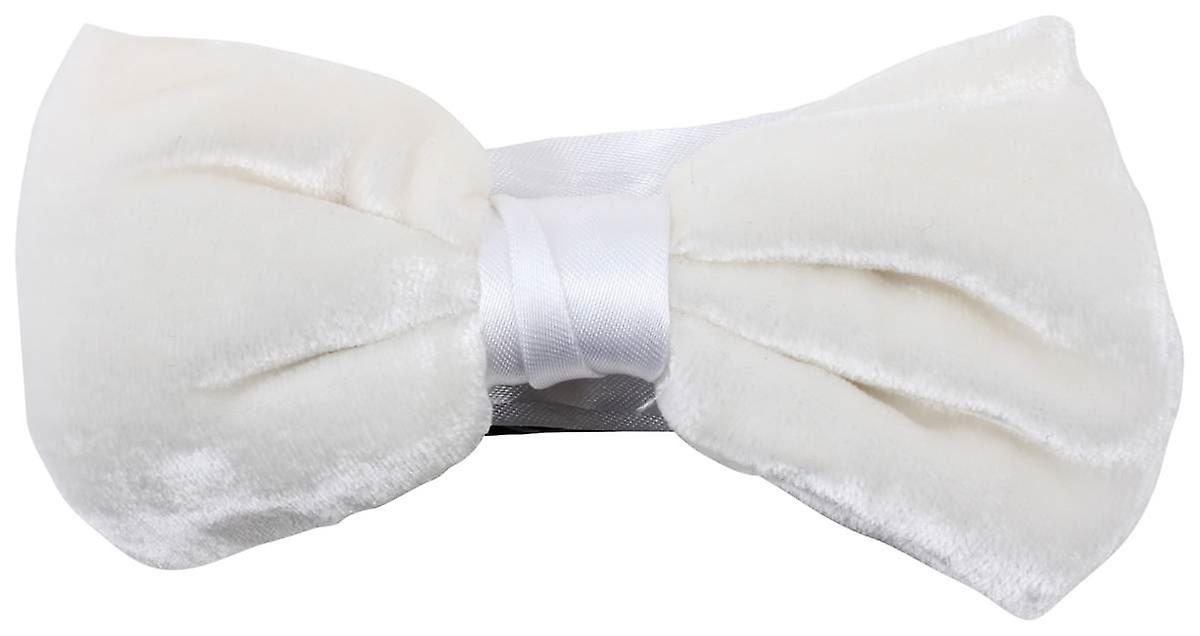 Knightsbridge Neckwear Velvet Bow Tie - White