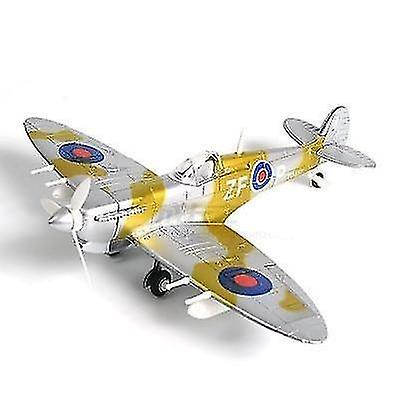 Spitfire Silver 4d Diy Fighter Assemble Blocks Building Military Airplane