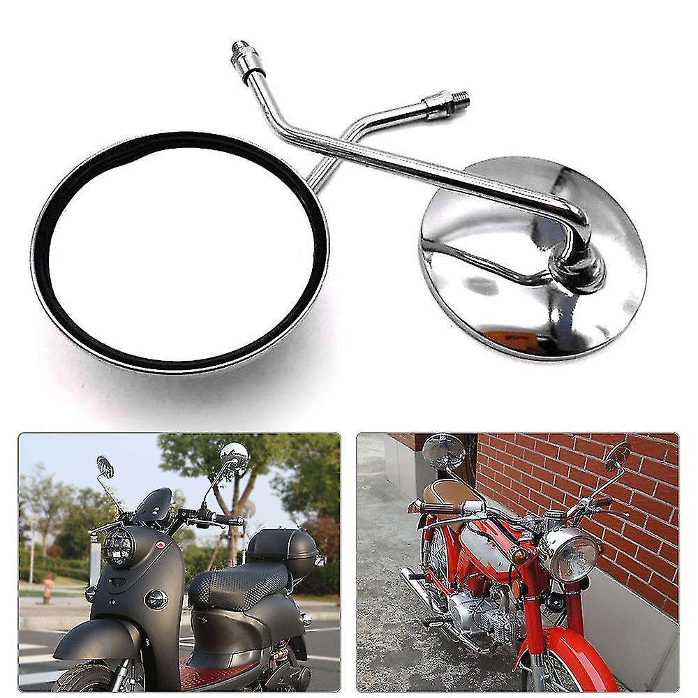 2pcs Cycle Side S Back View Round S View S For Bikes Scooter Chopper Cruiser