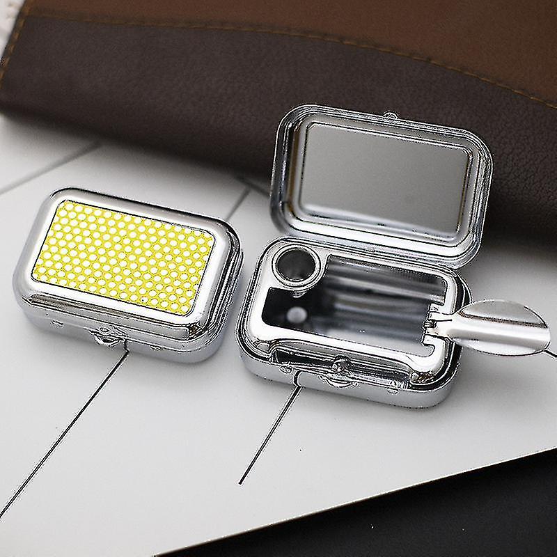Portable Ashtray Stainless Steel Pocket Ashtray Mini Ashtray With Lid Cigarette Ashtray Container Smoking-r