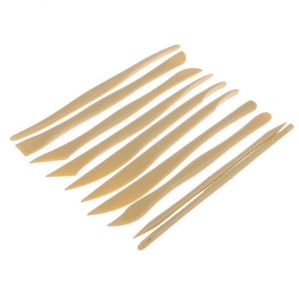 2x 10 Pieces Plastic Clay Pottery Tool Ceramic Tools for Carving Molding